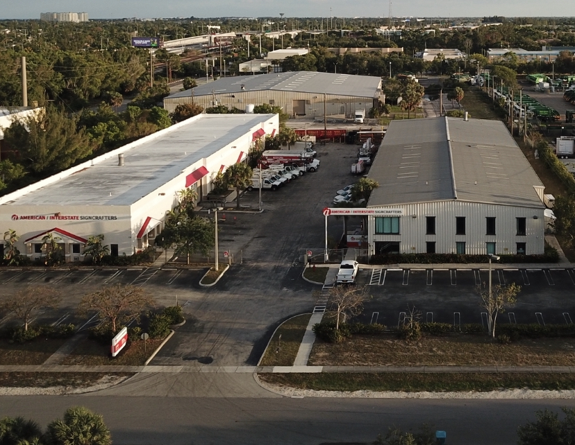 AIS American Interstate Signcrafters facility exterior in Boynton Beach, Florida
